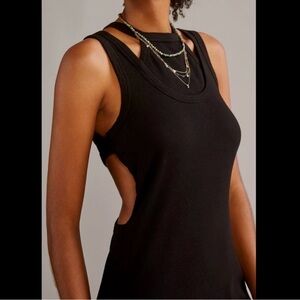 T.La Black Ribbed Tank Top